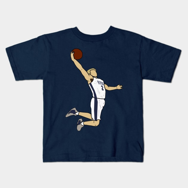 Matt McClung Dunk - George Town Hoyas Kids T-Shirt by xavierjfong